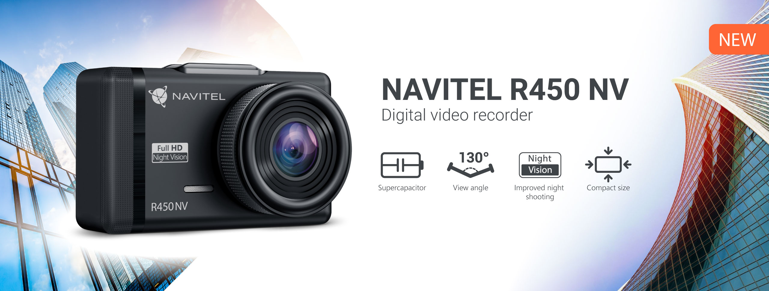 NAVITEL® has released a new dashcam NAVITEL R450 NV