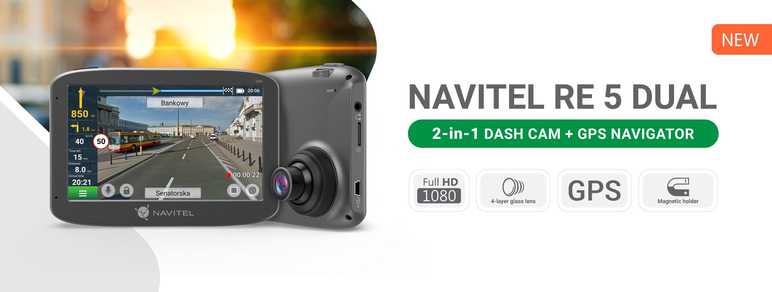 NAVITEL RE 5 Dual is a new 2-in-1 device