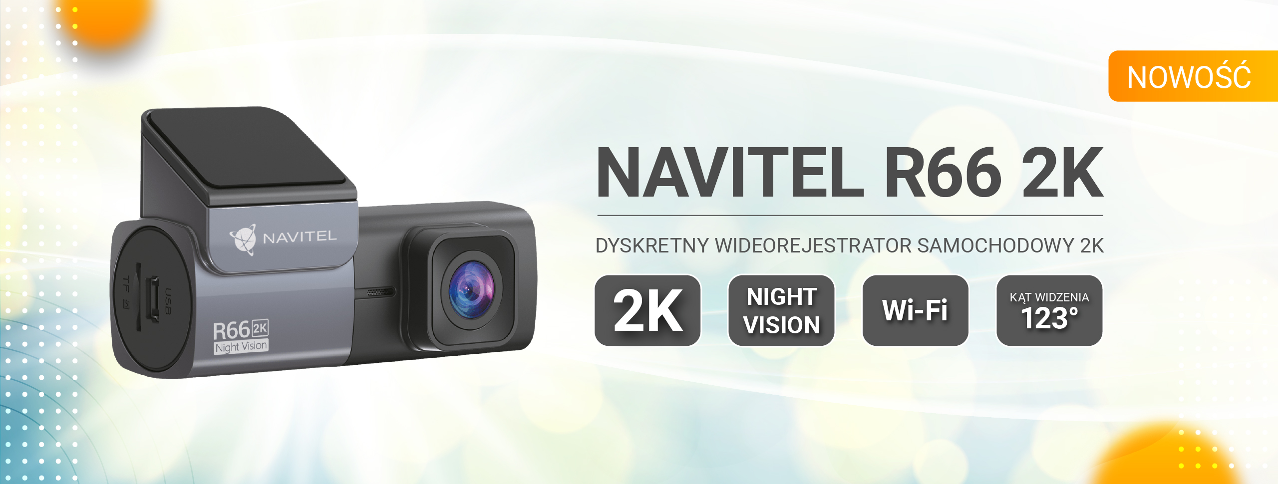 NAVITEL R66 2K – kamera samochodowa 2K sterowana za pomocą aplikacji mobilnej
